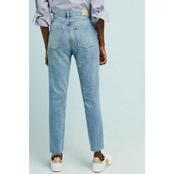 New Anthropologie M.i.h Mimi Ultra High-Rise Embroidered Slim Jeans $265 Size 26 - Picture 3 of 3